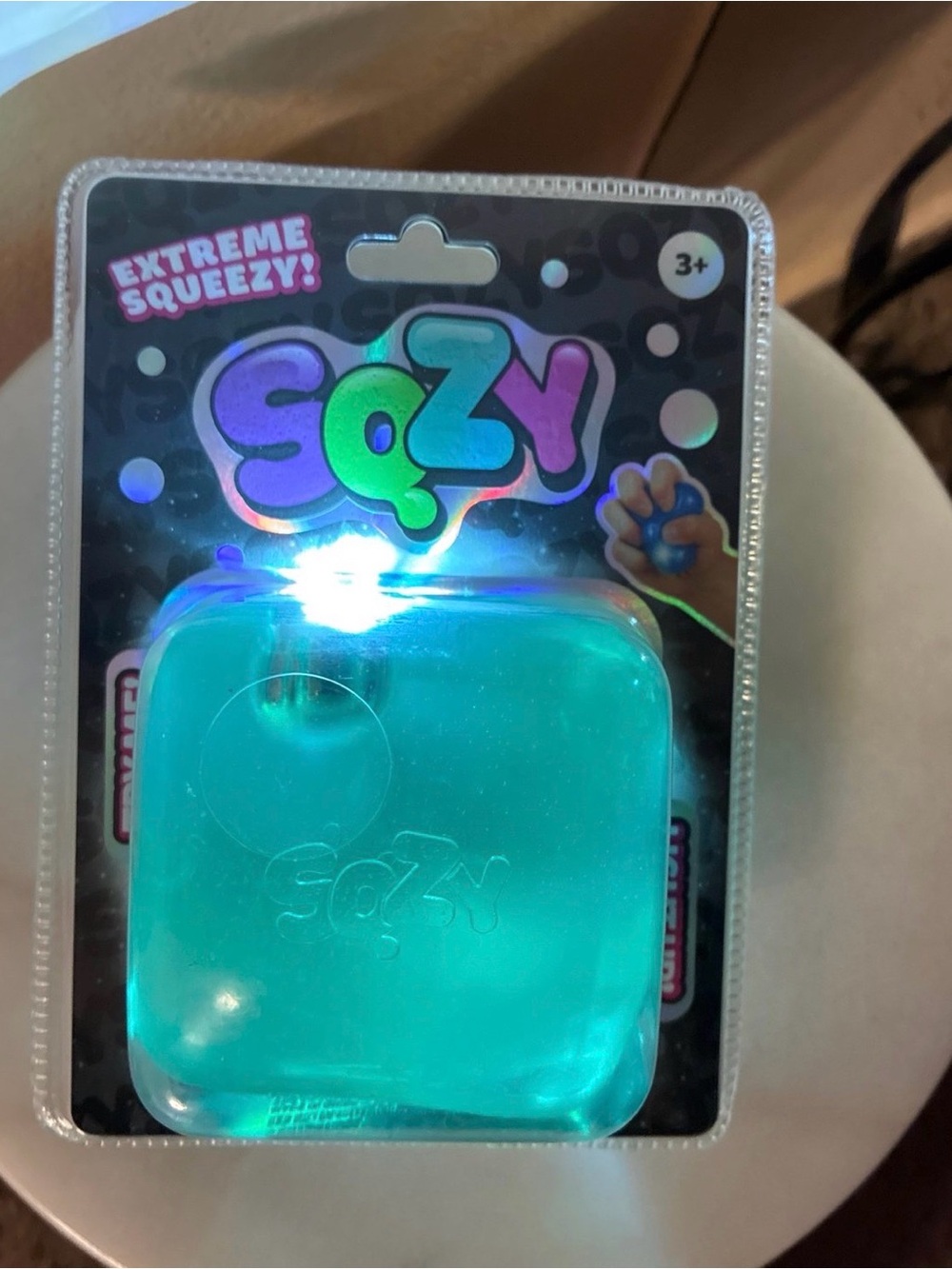 SQZY Light Up Extreme Squeezy Stress Toy - Teal